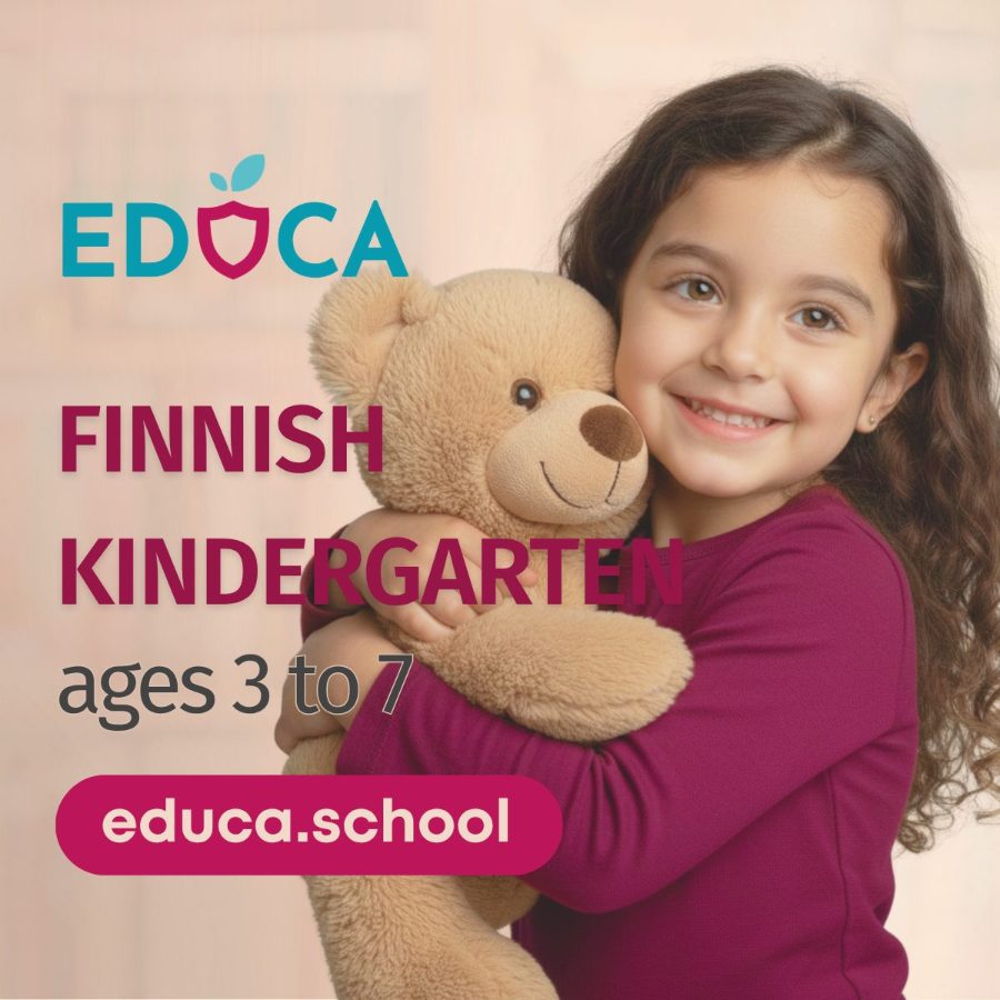 The school&rsquo;s card for its Finnish kindergarten, ages 3 to 7
