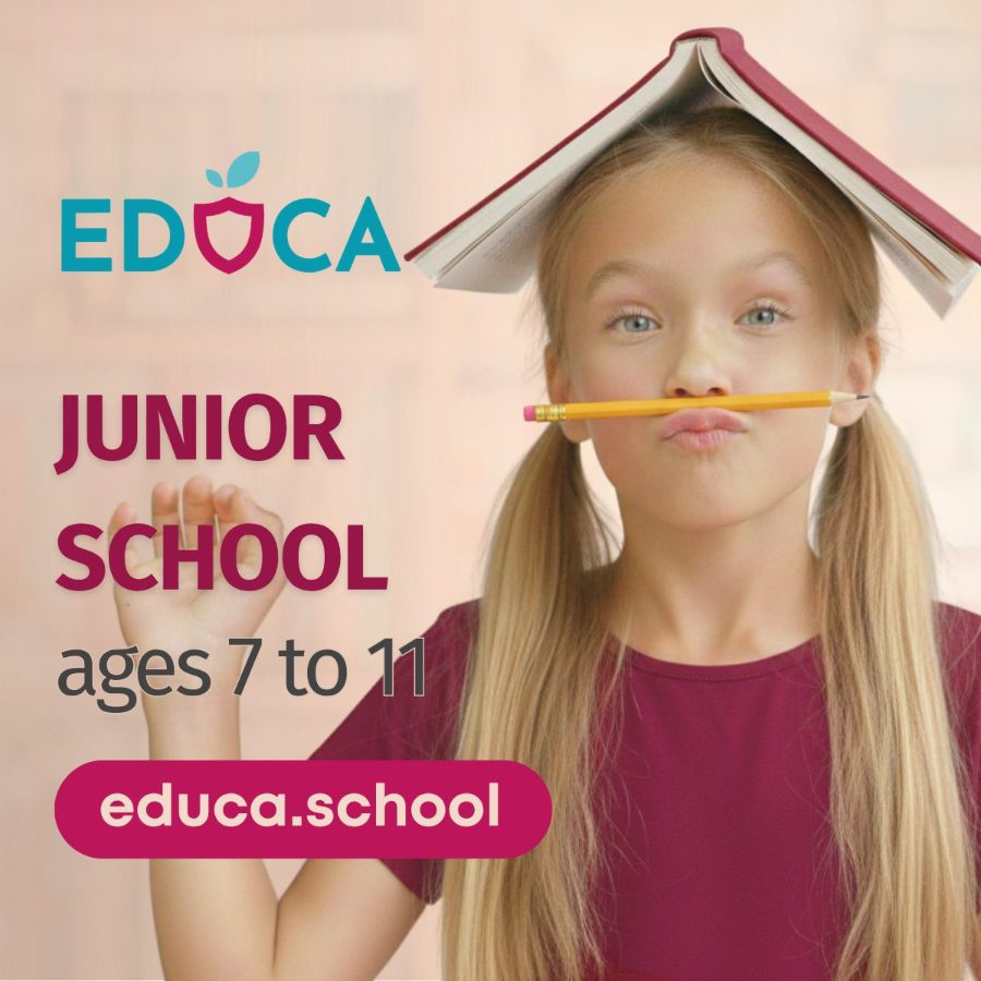 The school&rsquo;s card for its junior school, ages 7 to 11