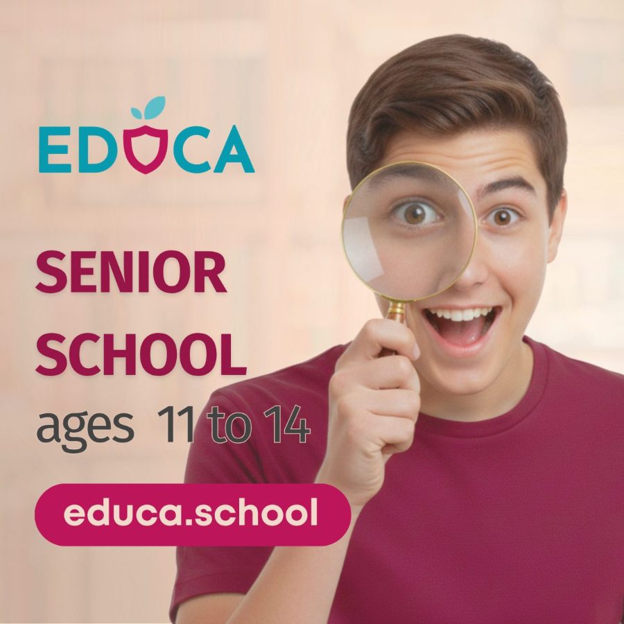 The school&rsquo;s card for its senior school, ages 11 to 14